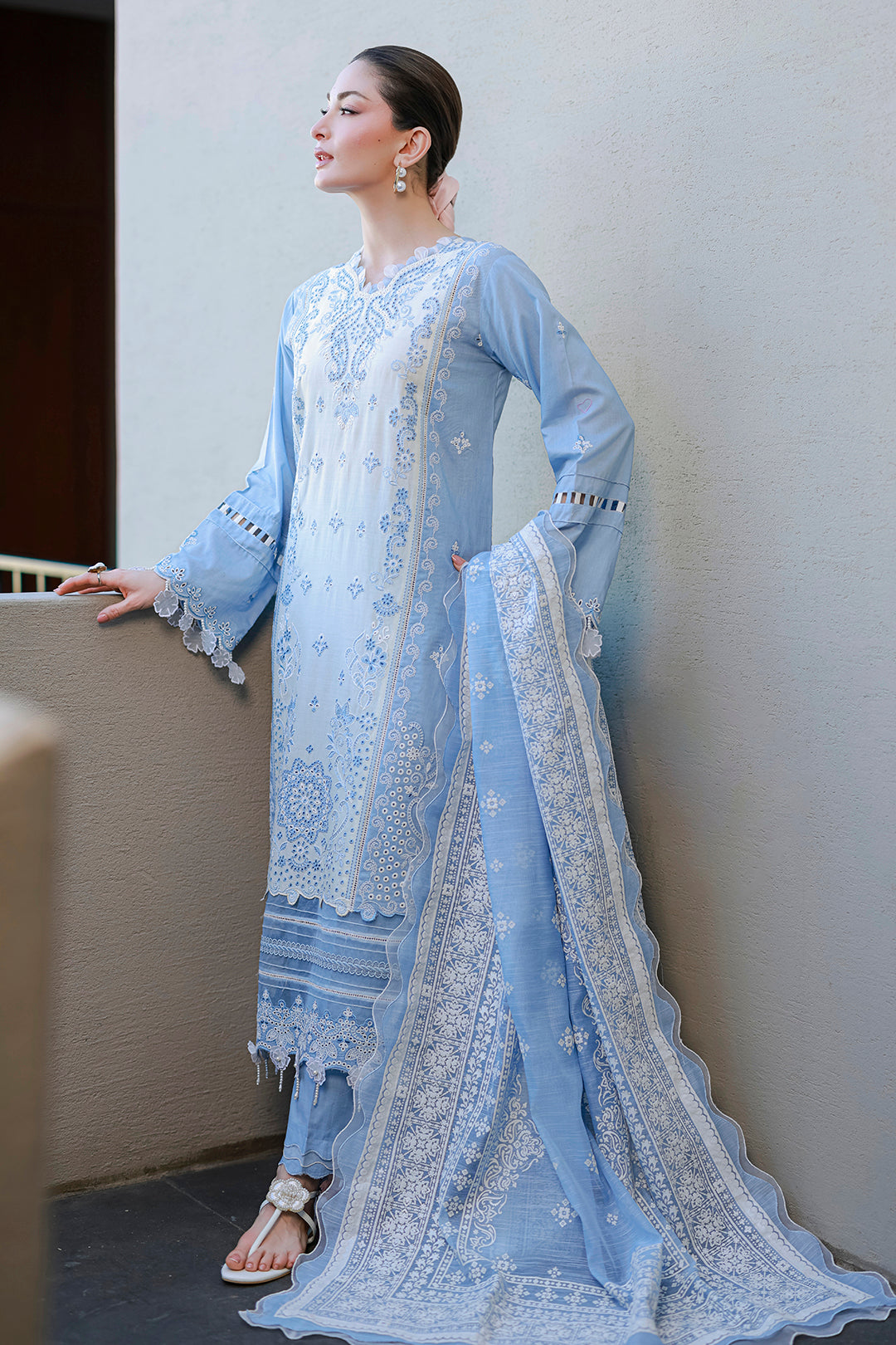Embroidered Shirt Shalwar Dupatta - 4066