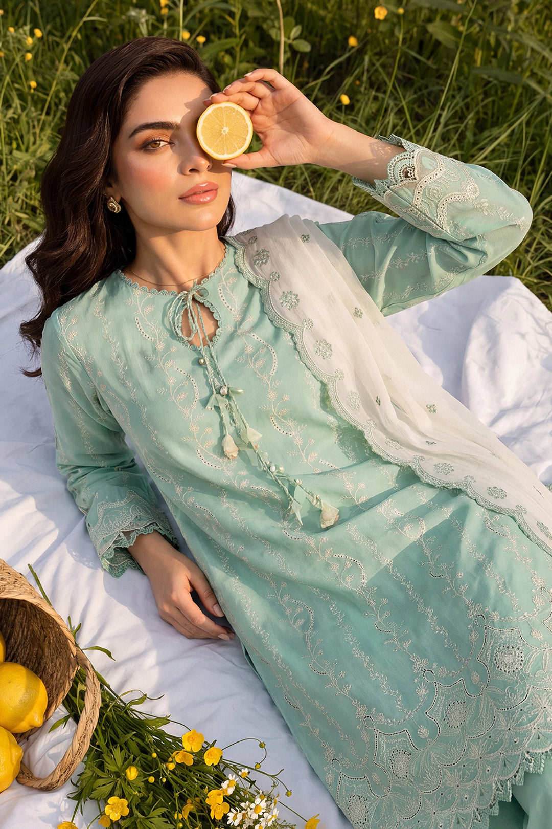 Embroidered Shirt Shalwar Dupatta - 4067