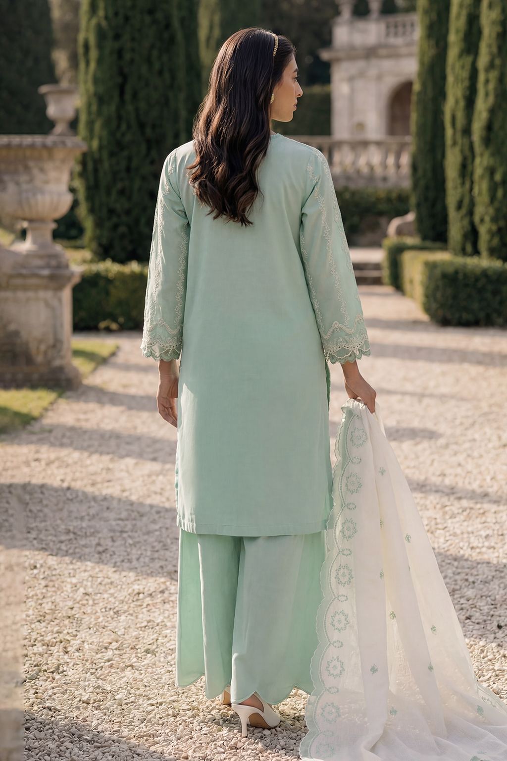 Embroidered Shirt Shalwar Dupatta - 4067