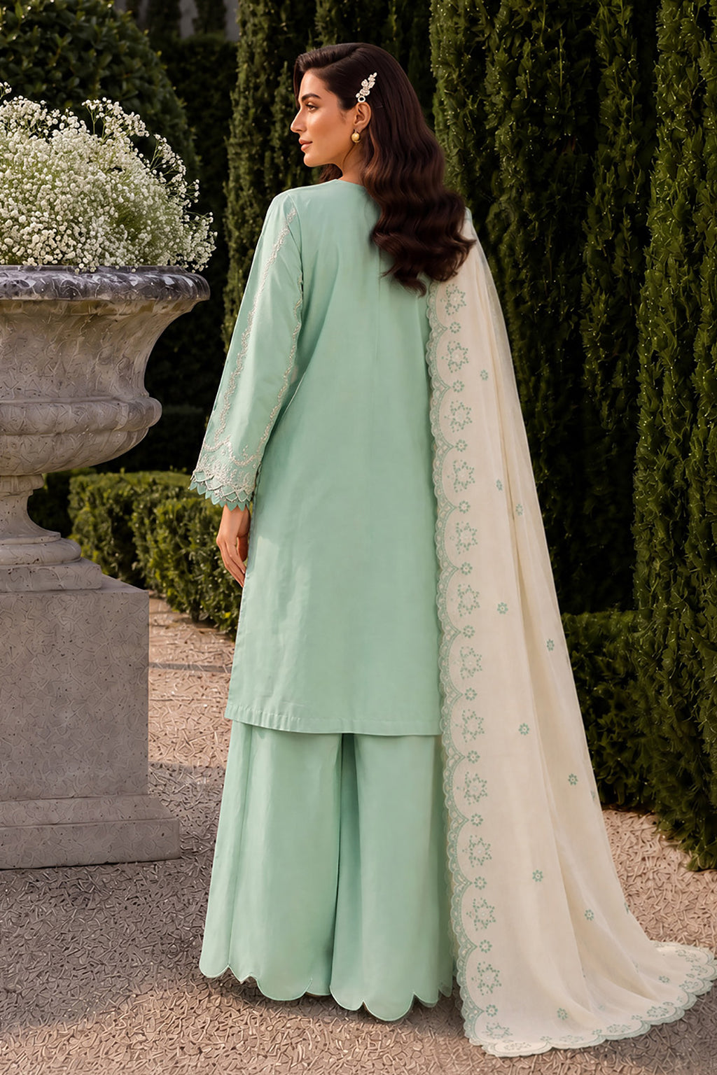 Embroidered Shirt Shalwar Dupatta - 4067