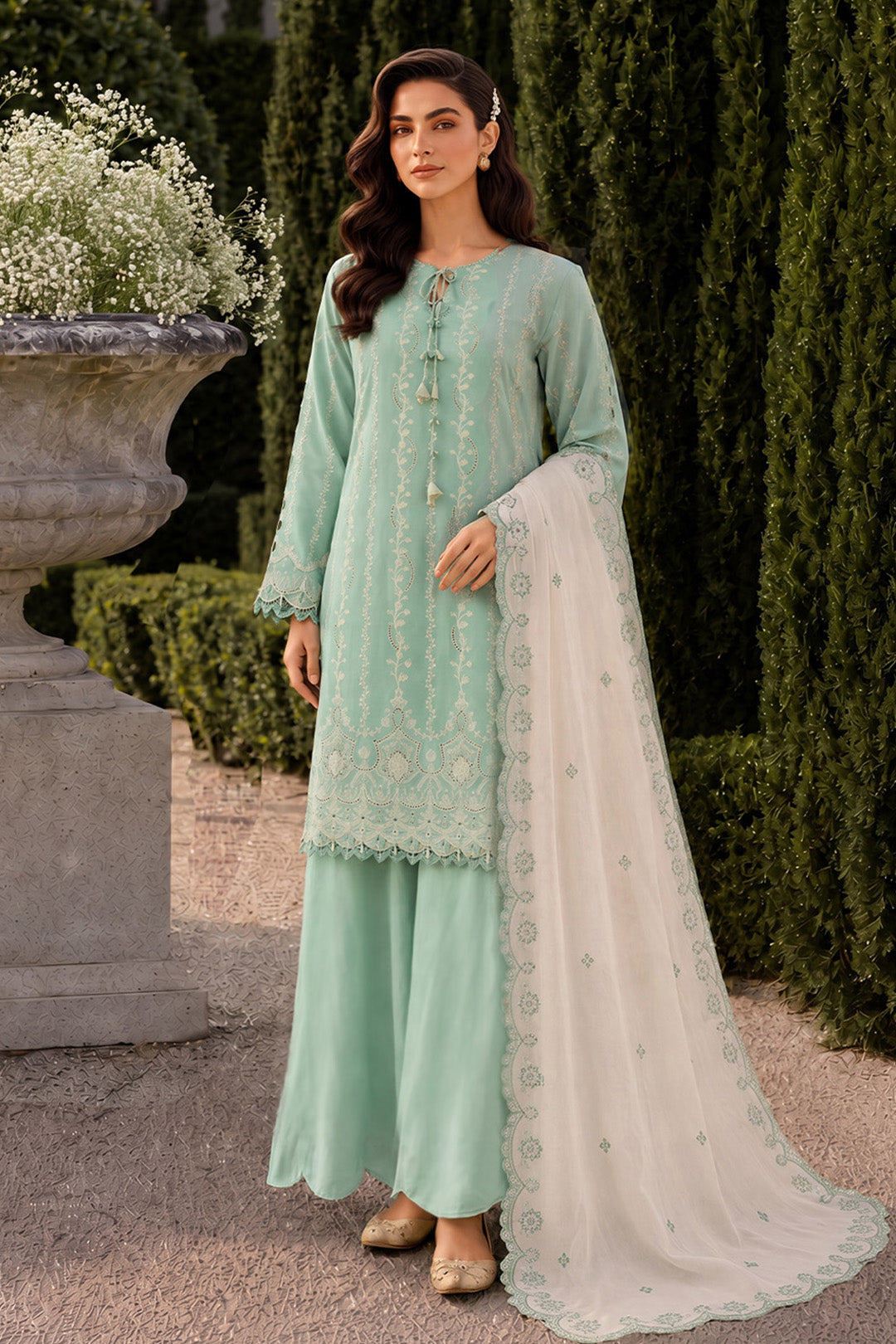 Embroidered Shirt Shalwar Dupatta - 4067