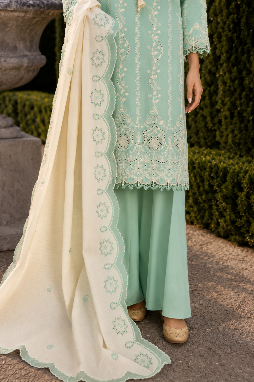 Embroidered Shirt Shalwar Dupatta - 4067