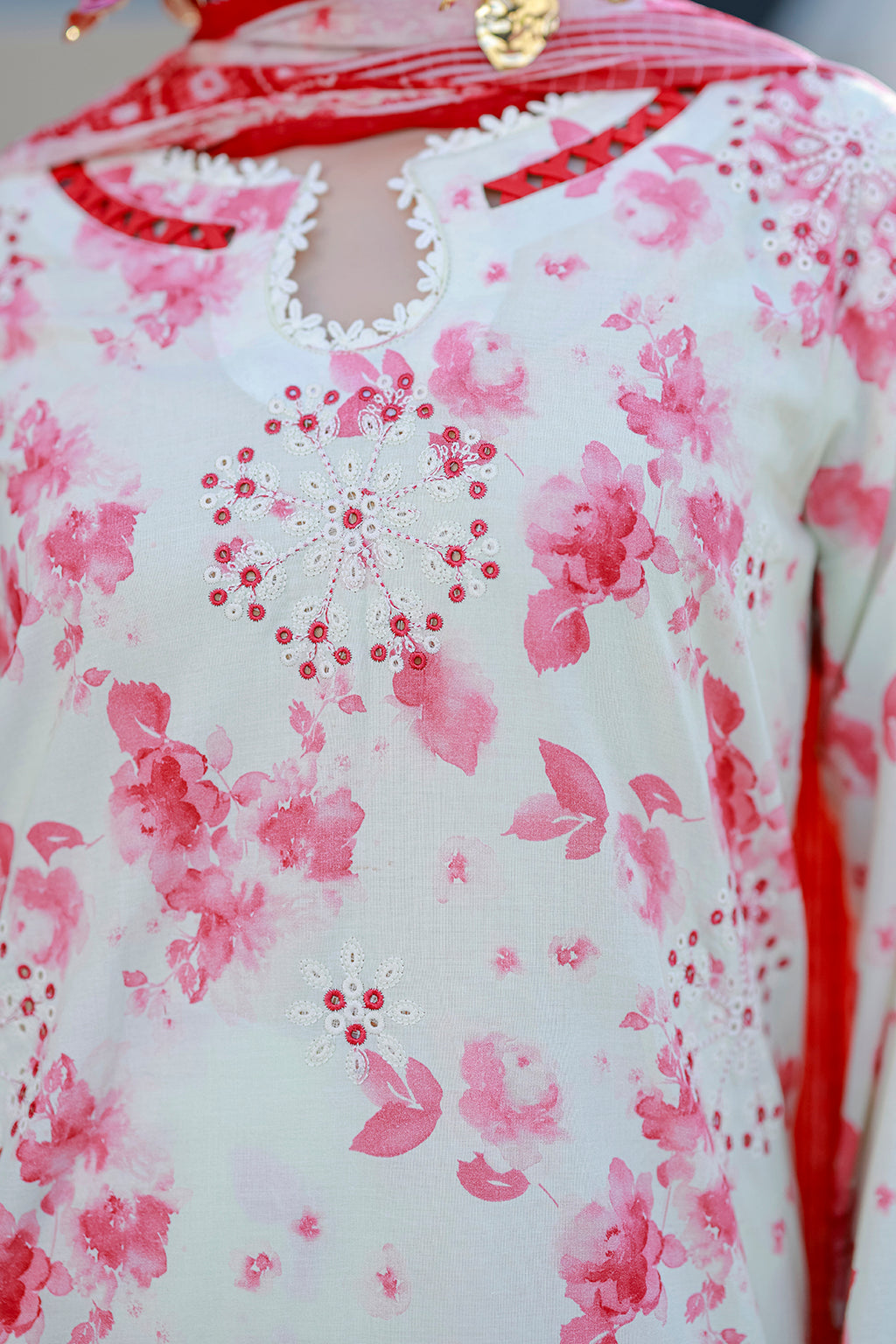 Embroidered Shirt Shalwar Dupatta - 4068