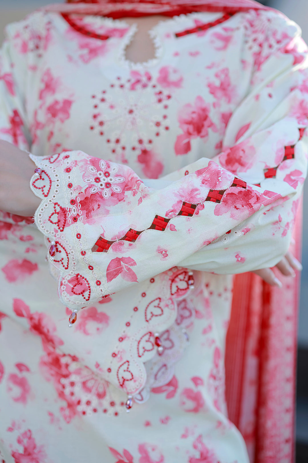 Embroidered Shirt Shalwar Dupatta - 4068