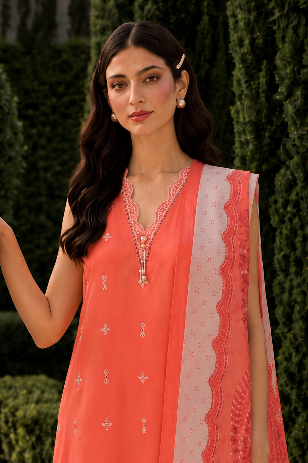 Embroidered Shirt Shalwar Dupatta - 4069