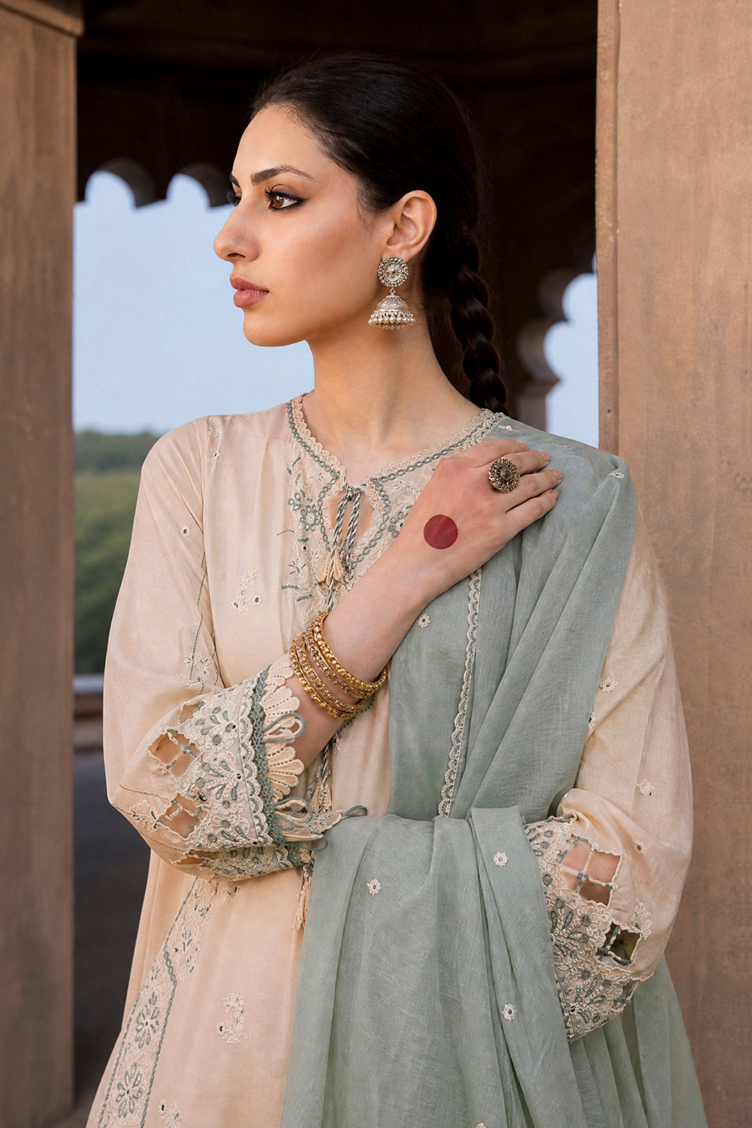 Embroidered Shirt Shalwar Dupatta - 4070