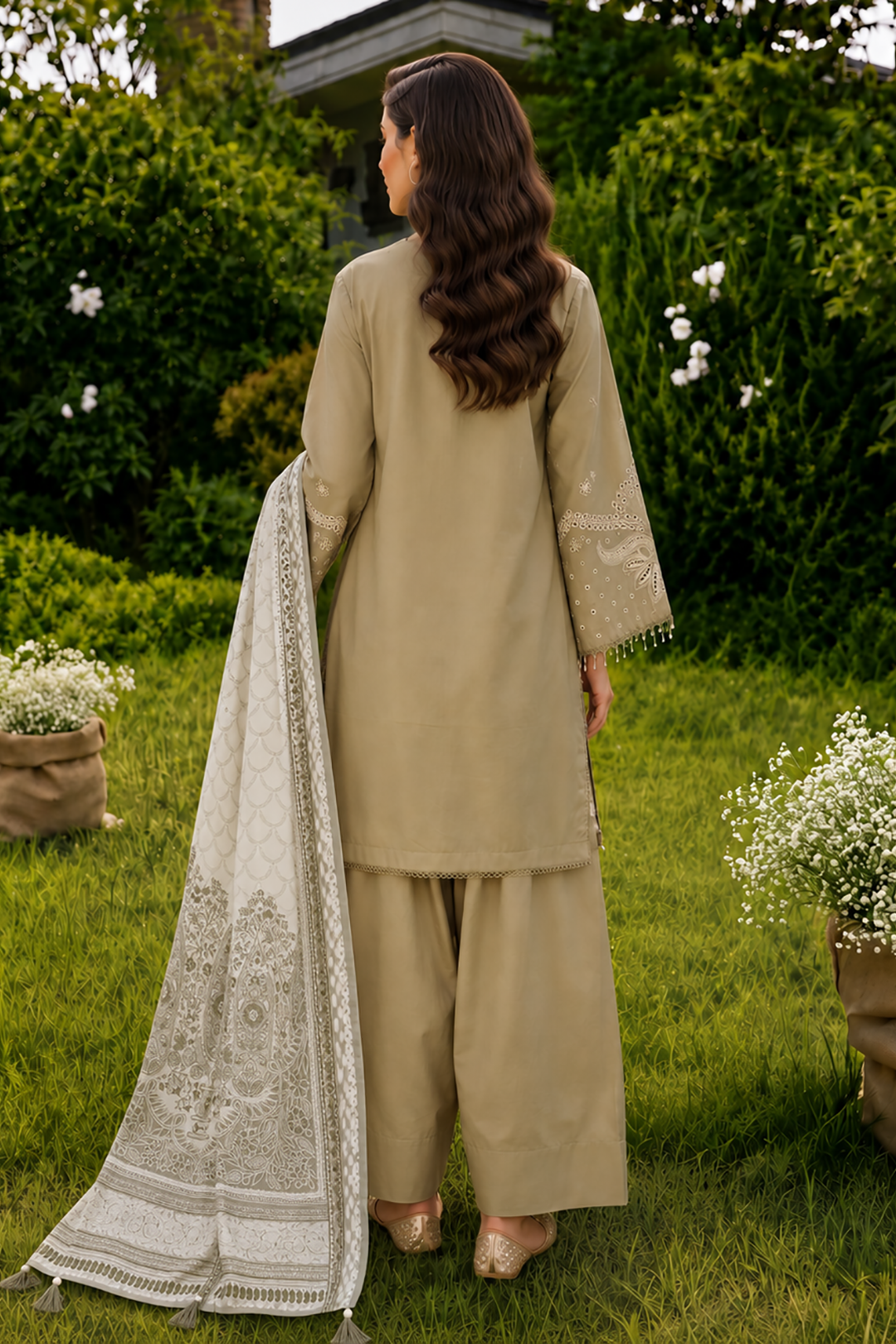 Embroidered Shirt Shalwar Dupatta - 4071