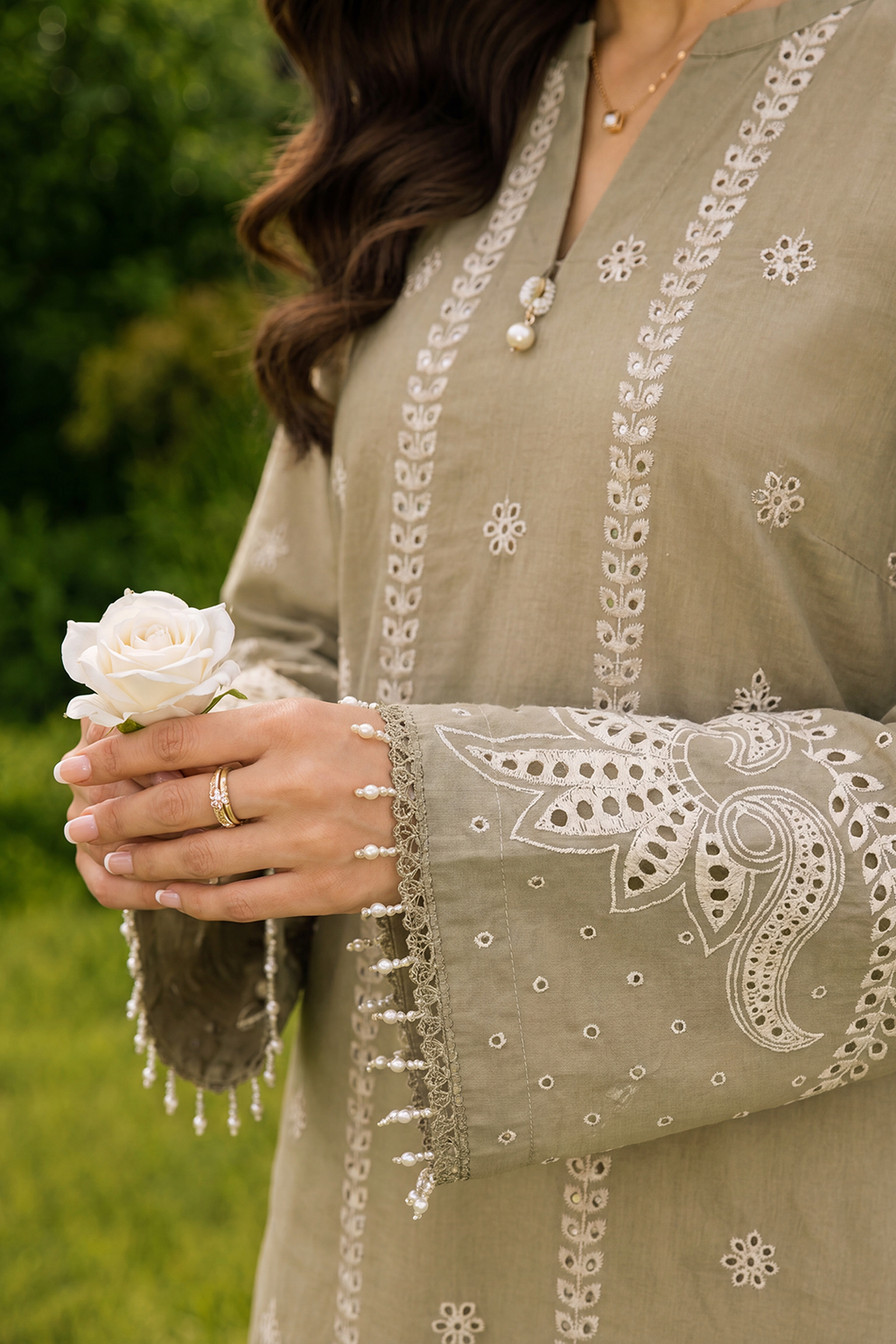 Embroidered Shirt Shalwar Dupatta - 4071