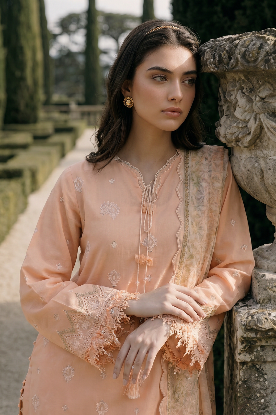 Embroidered Shirt Shalwar Dupatta - 4072