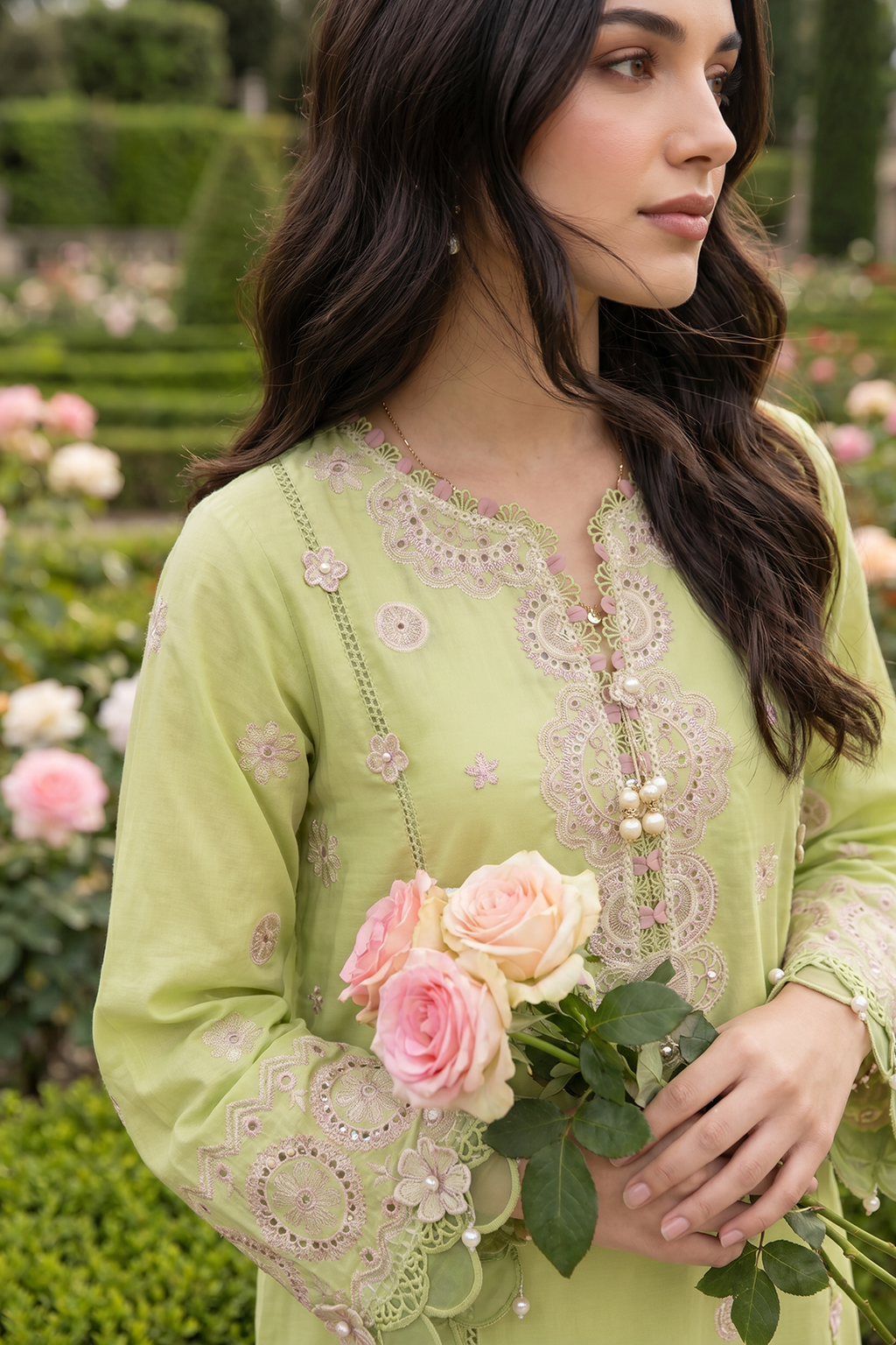 Embroidered Shirt Shalwar Dupatta - 4073