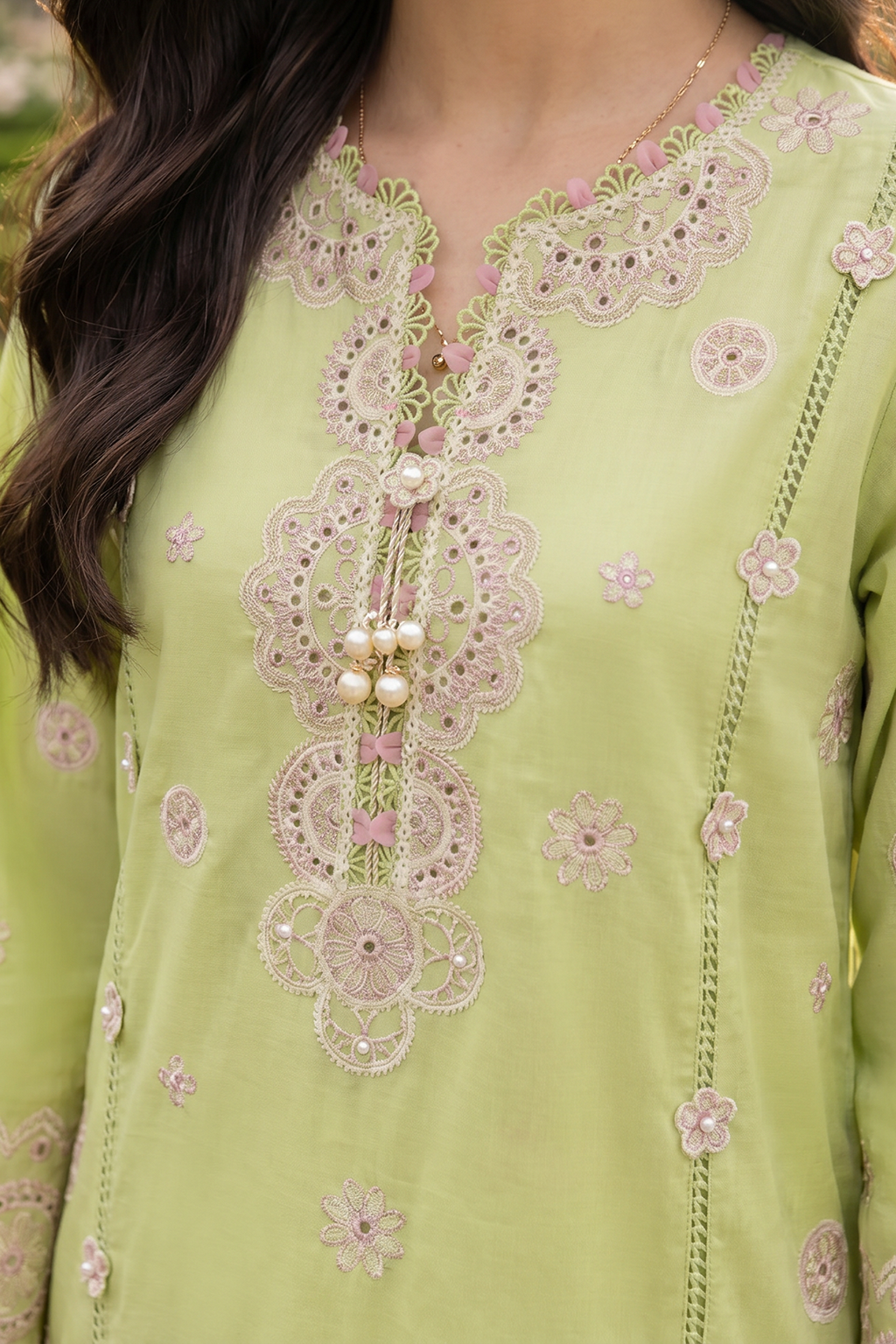 Embroidered Shirt Shalwar Dupatta - 4073
