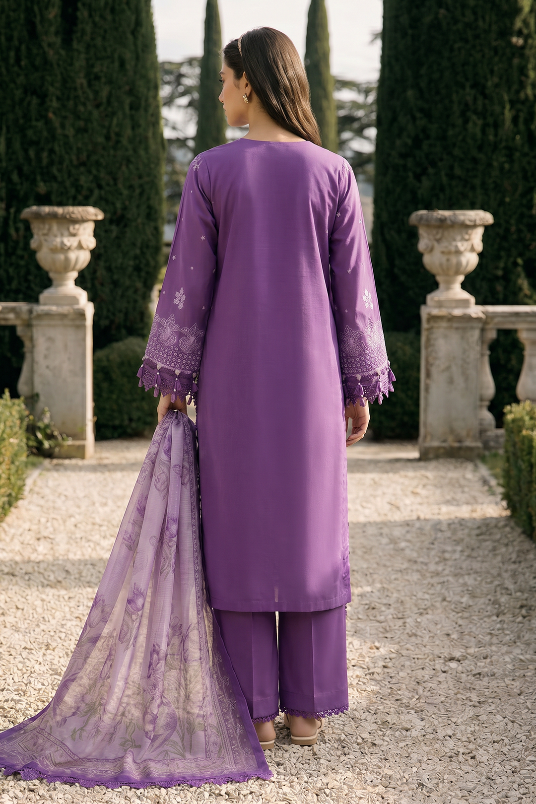 Embroidered Shirt Shalwar Dupatta - 4074