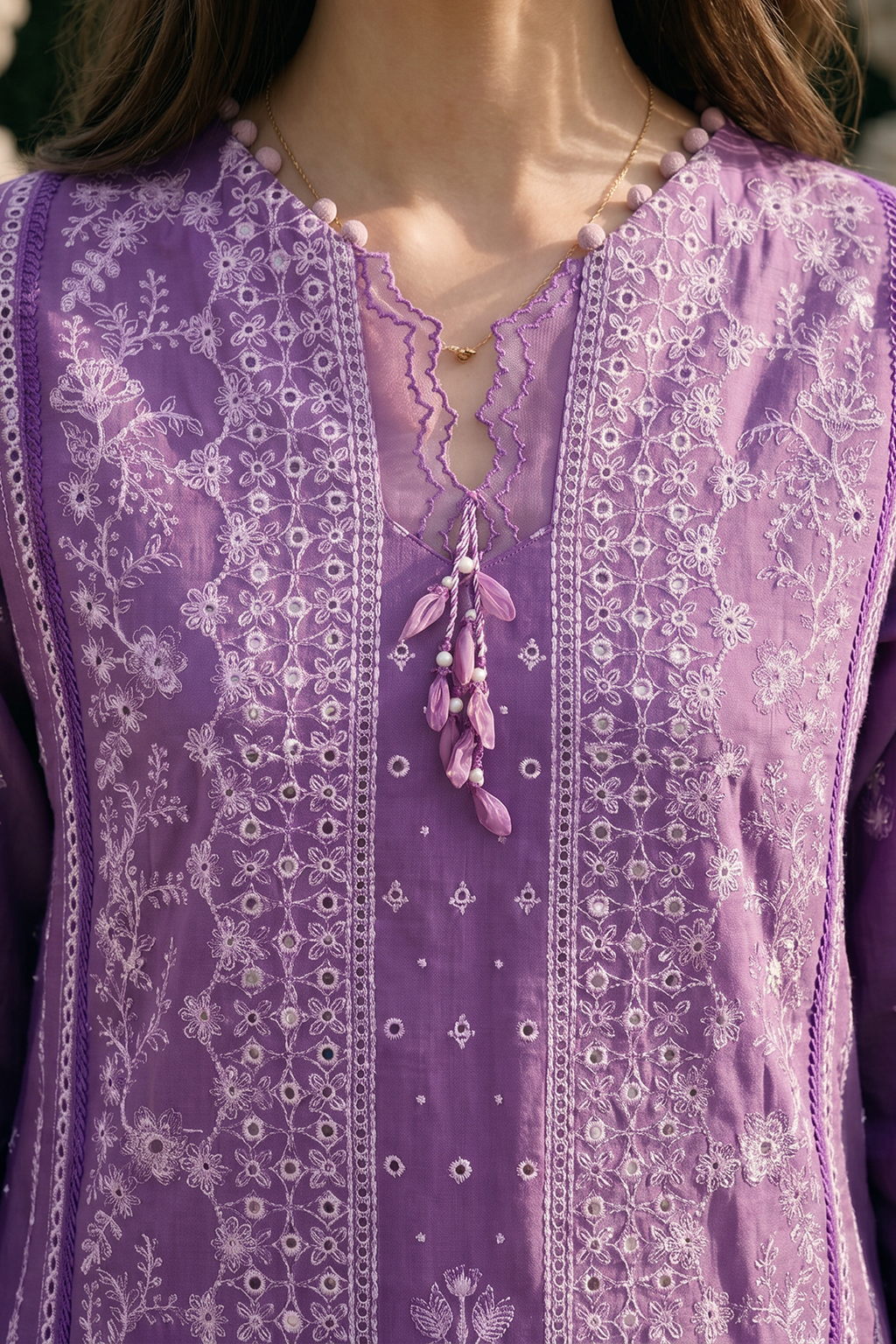 Embroidered Shirt Shalwar Dupatta - 4074