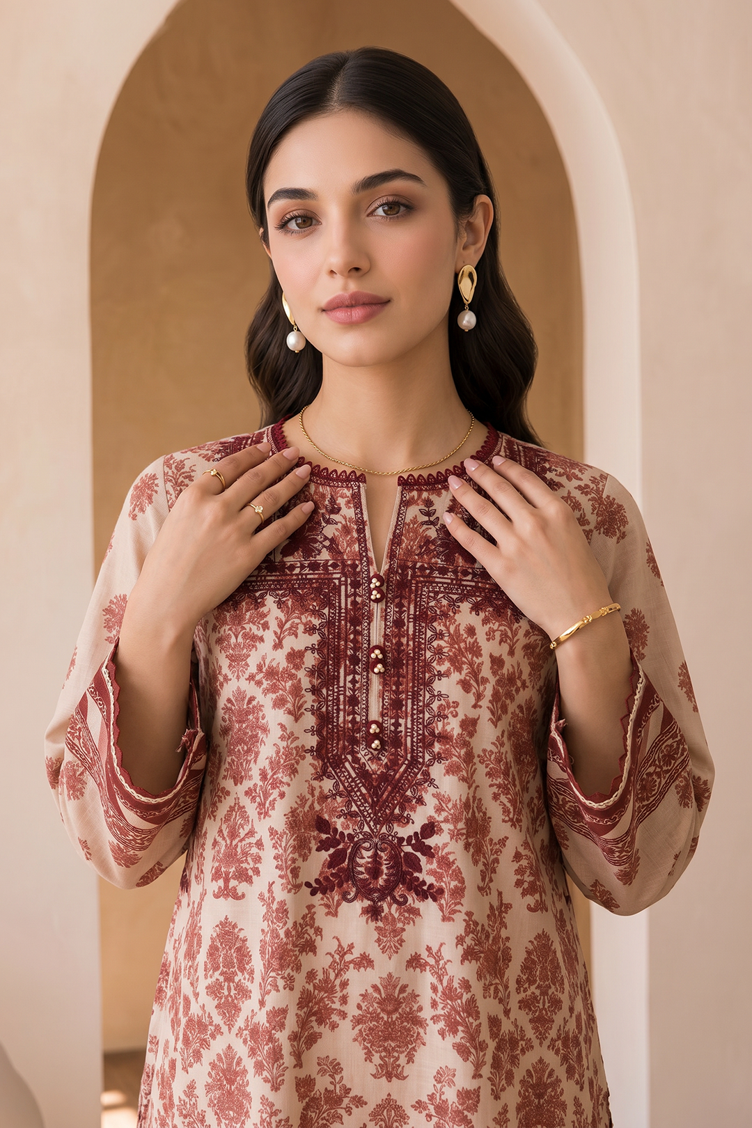 Embroidered Shirt Dupatta - 0013