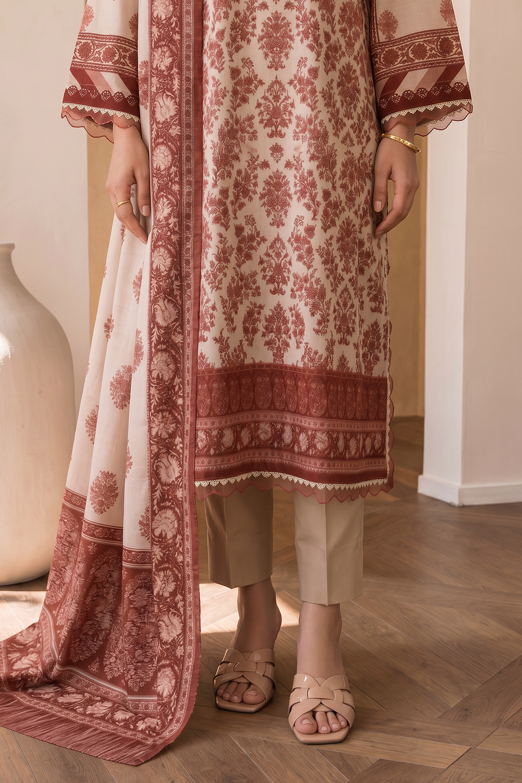 Embroidered Shirt Dupatta - 0013