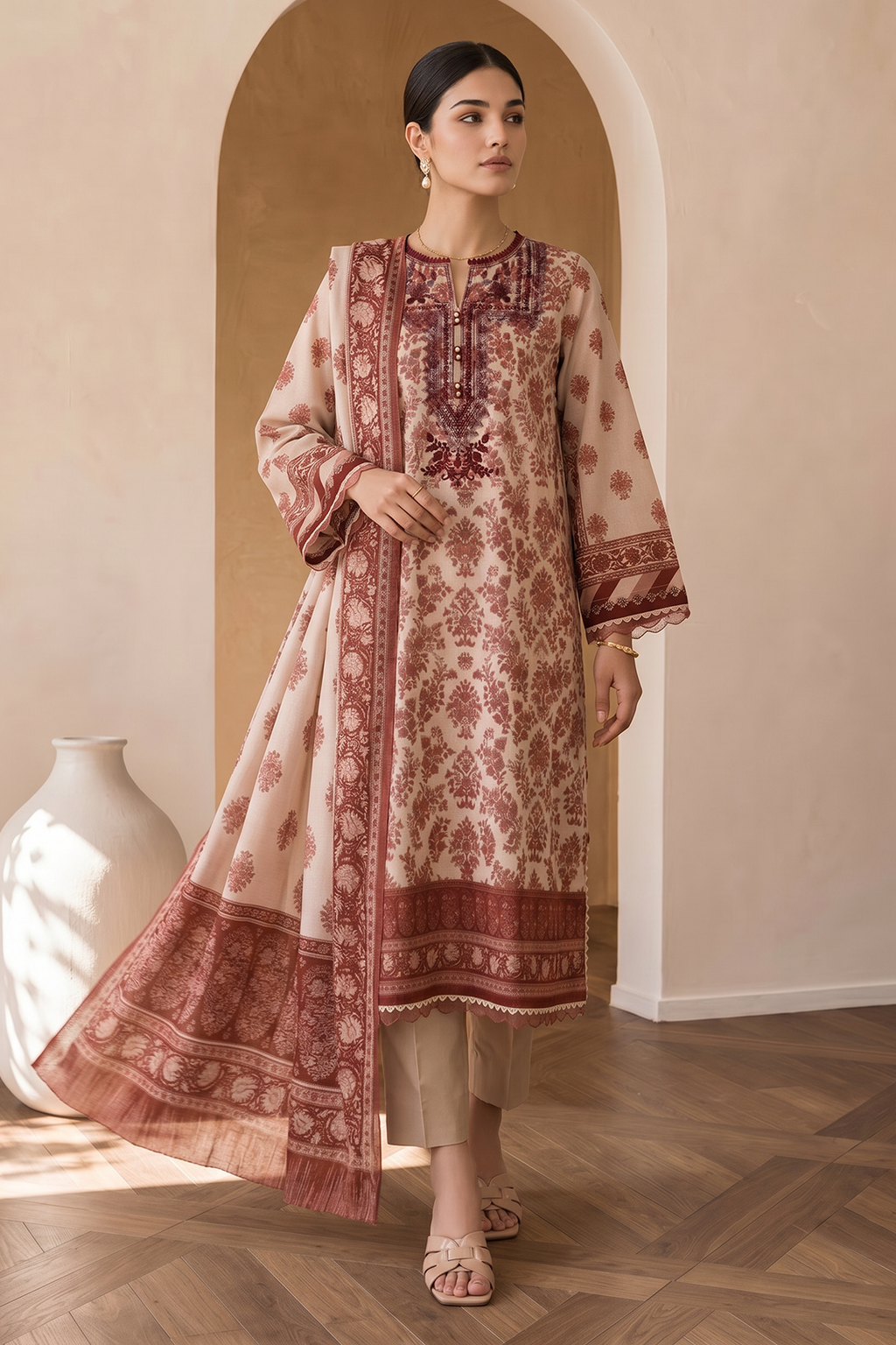Embroidered Shirt Dupatta - 0013