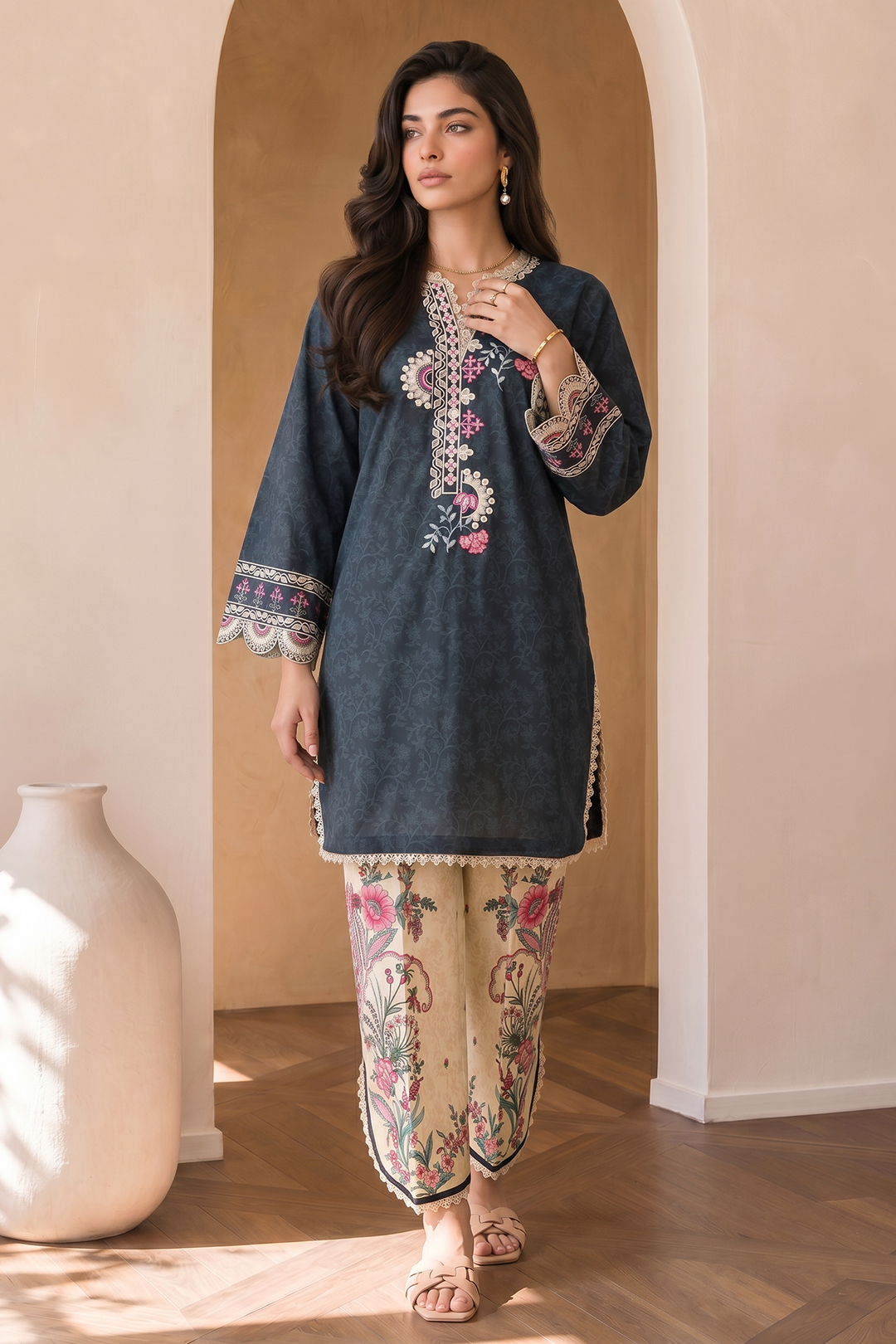 Embroidered Shirt Shalwar - 0015