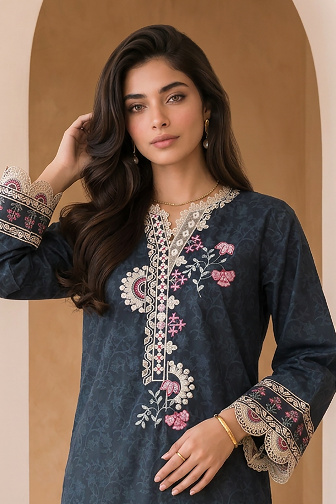 Embroidered Shirt Shalwar - 0015