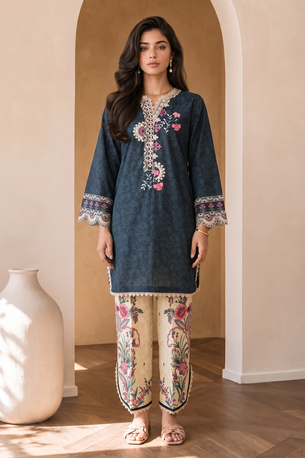 Embroidered Shirt Shalwar - 0015