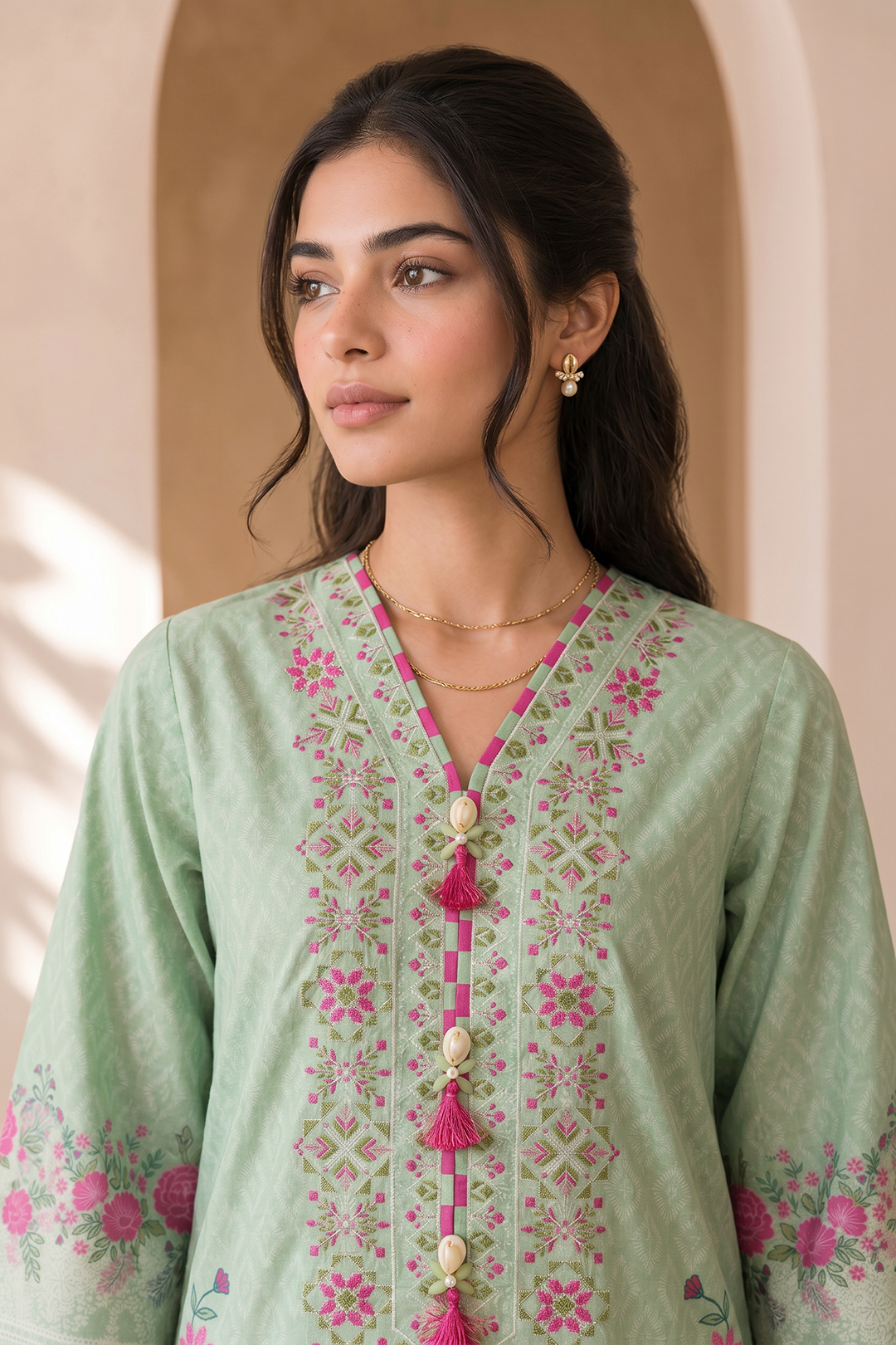 Embroidered Shirt Shalwar - 0016