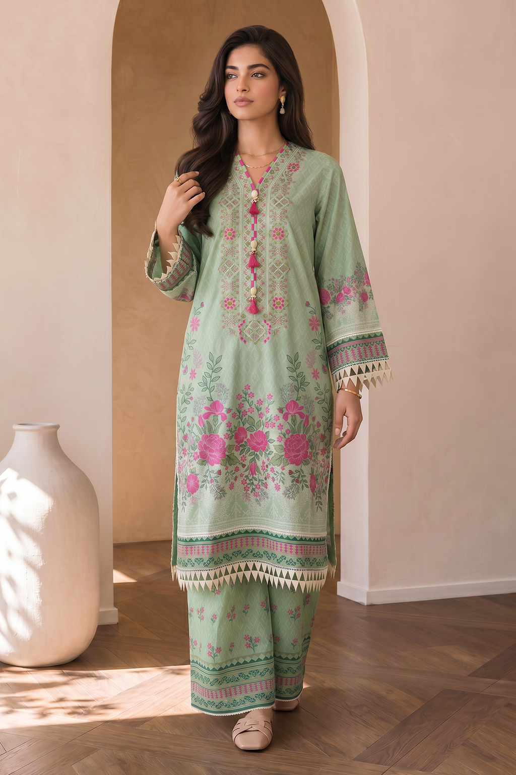 Embroidered Shirt Shalwar - 0016