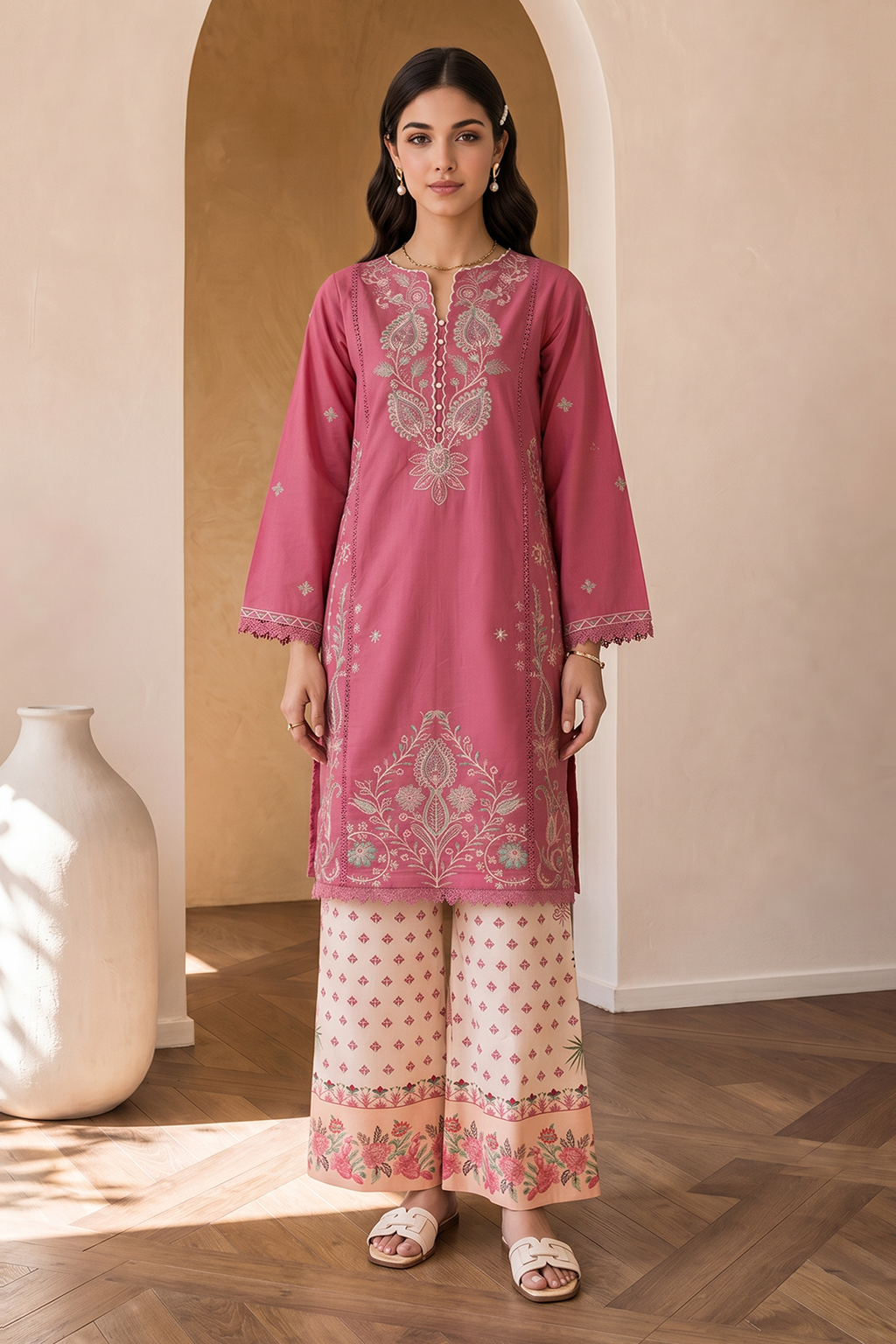 Embroidered Shirt Shalwar - 0017