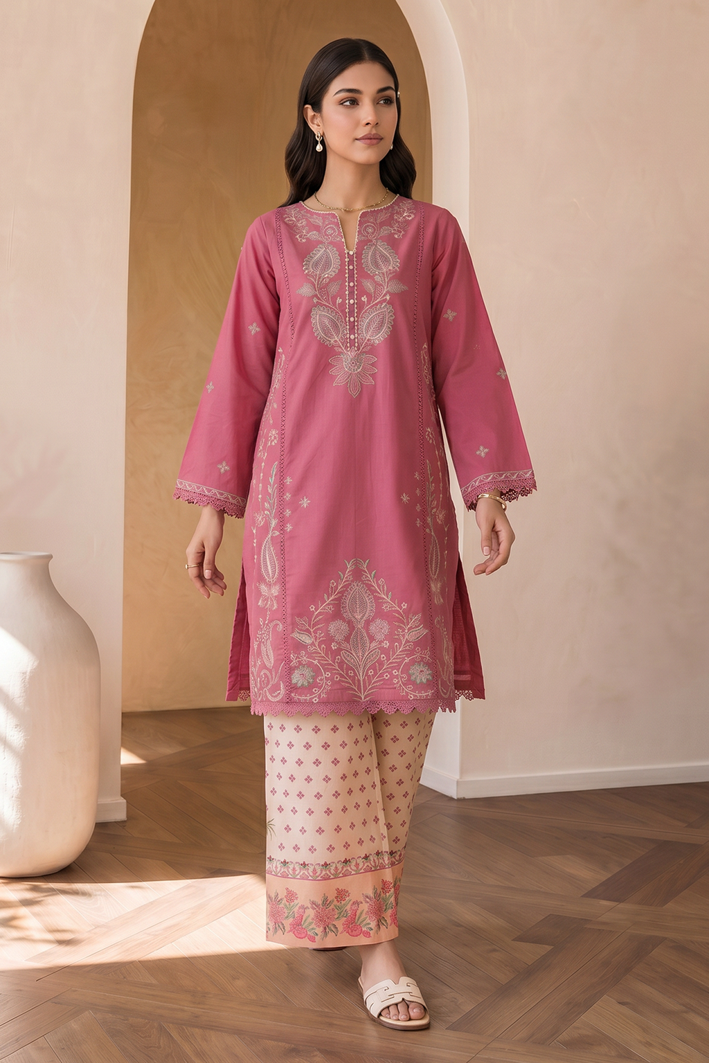 Embroidered Shirt Shalwar - 0017