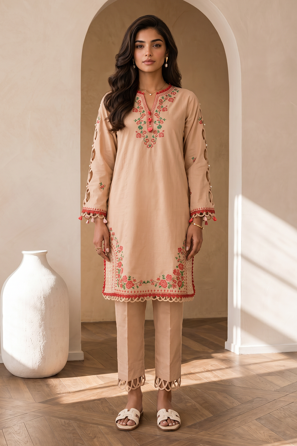 Embroidered Shirt Shalwar - 0019