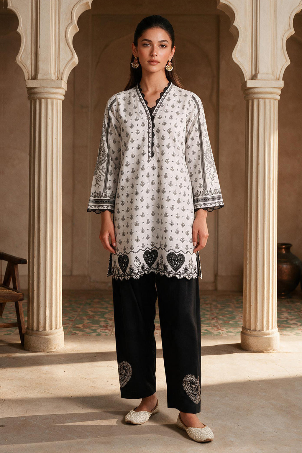 Embroidered Shirt Shalwar - 0022