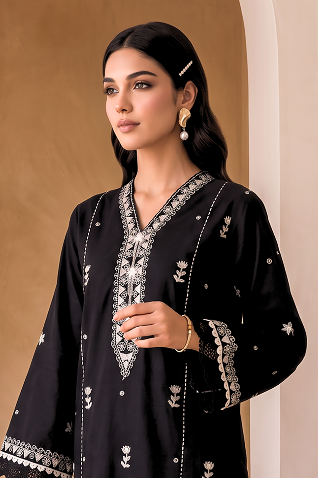 Embroidered Shirt Shalwar - 0475