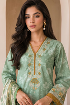 Embroidered Shirt Shalwar Dupatta - 0053