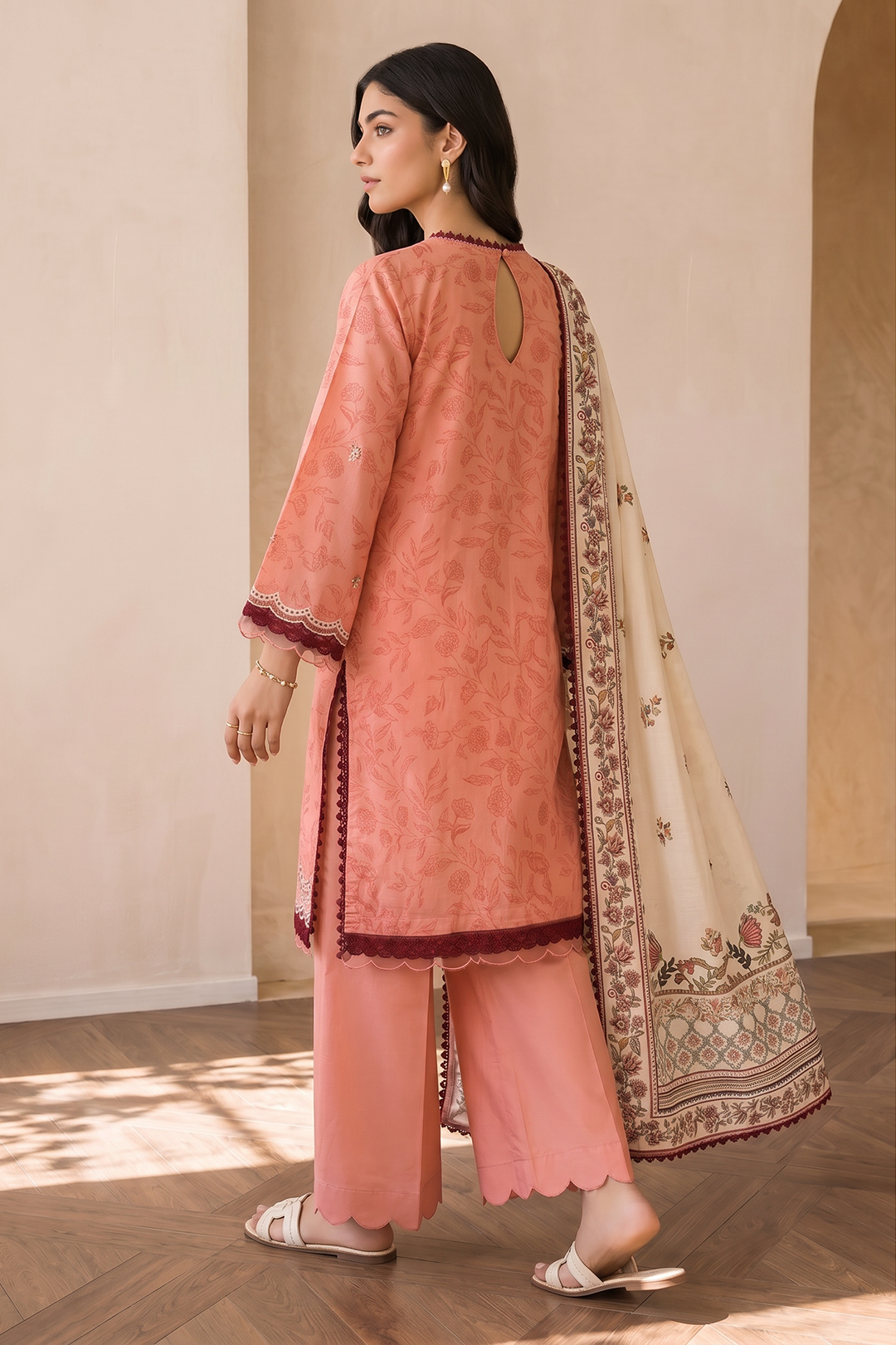 Embroidered Shirt Shalwar Dupatta - 0055