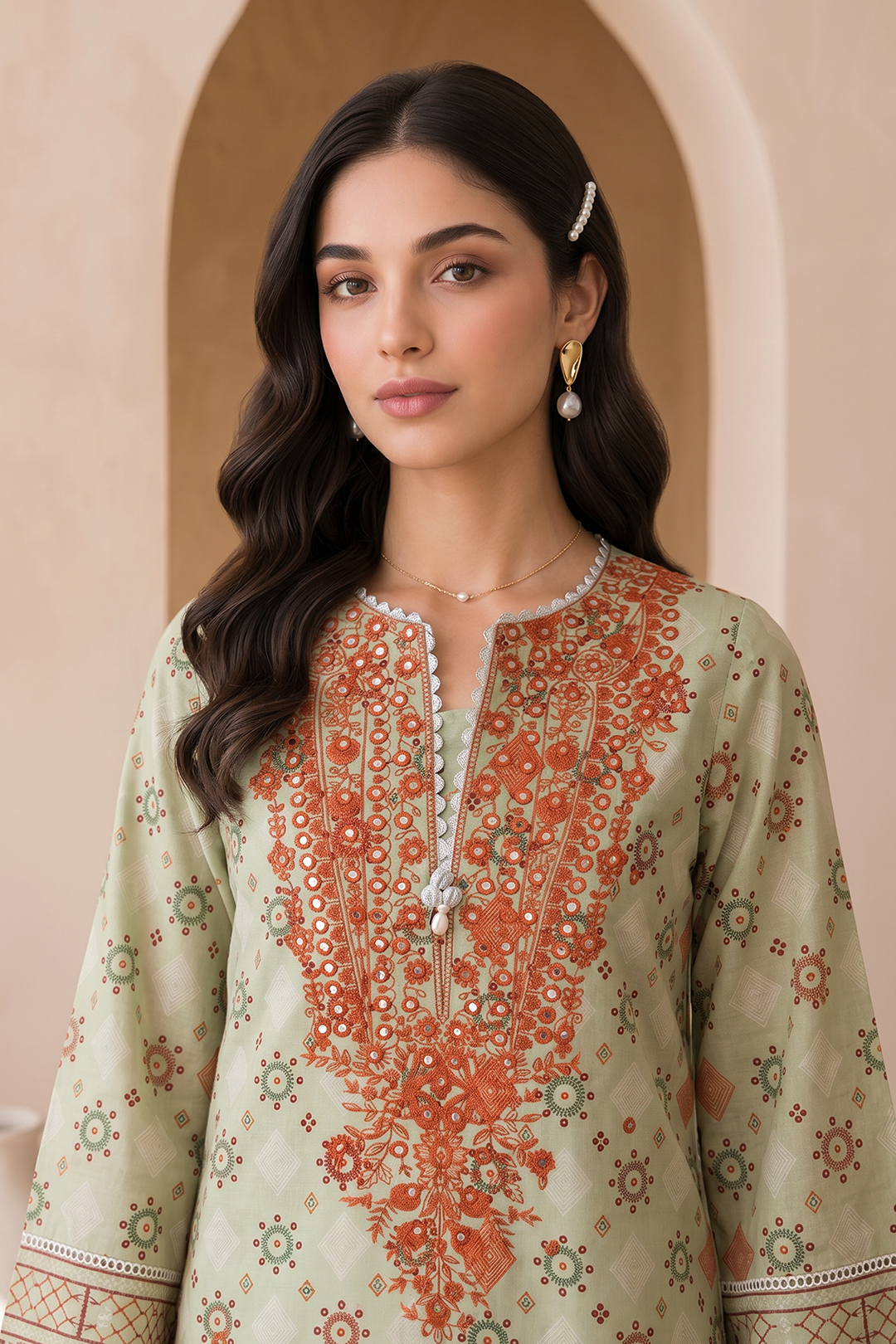 Embroidered Shirt Shalwar Dupatta - 0056