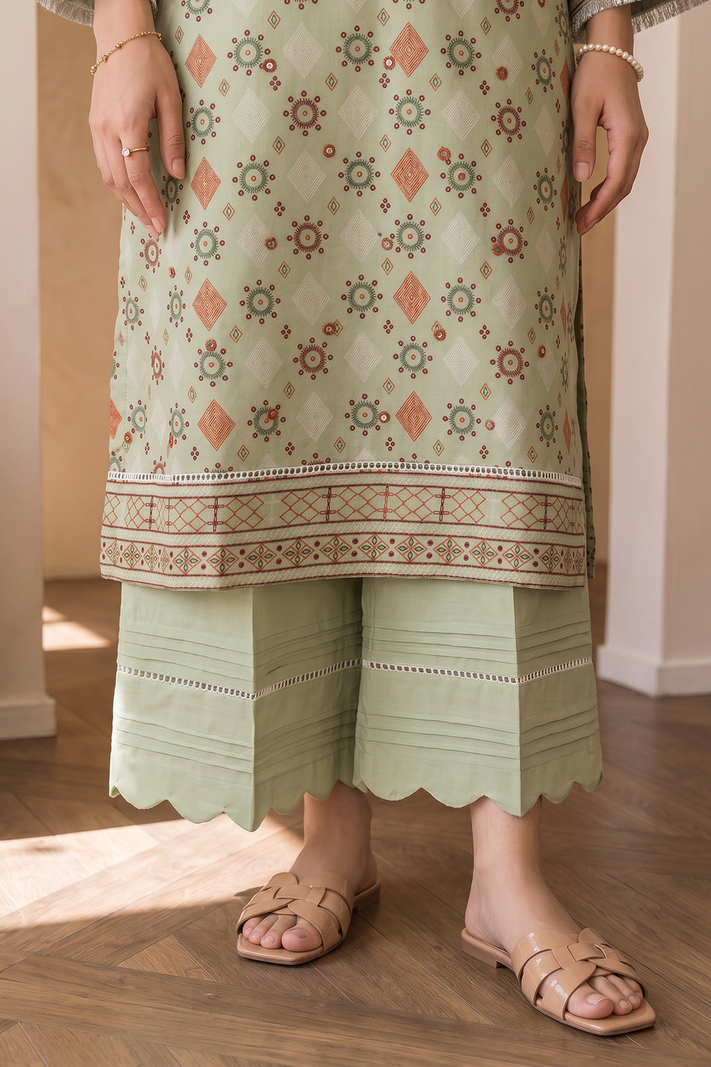Embroidered Shirt Shalwar Dupatta - 0056