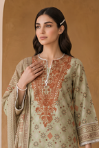 Embroidered Shirt Shalwar Dupatta - 0056