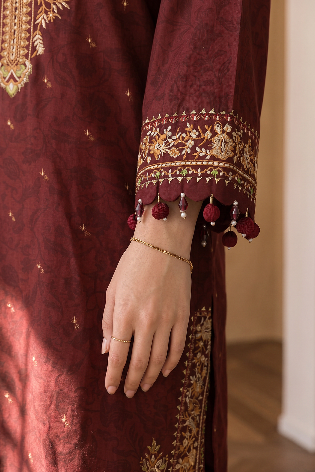 Embroidered Shirt Shalwar Dupatta - 0058