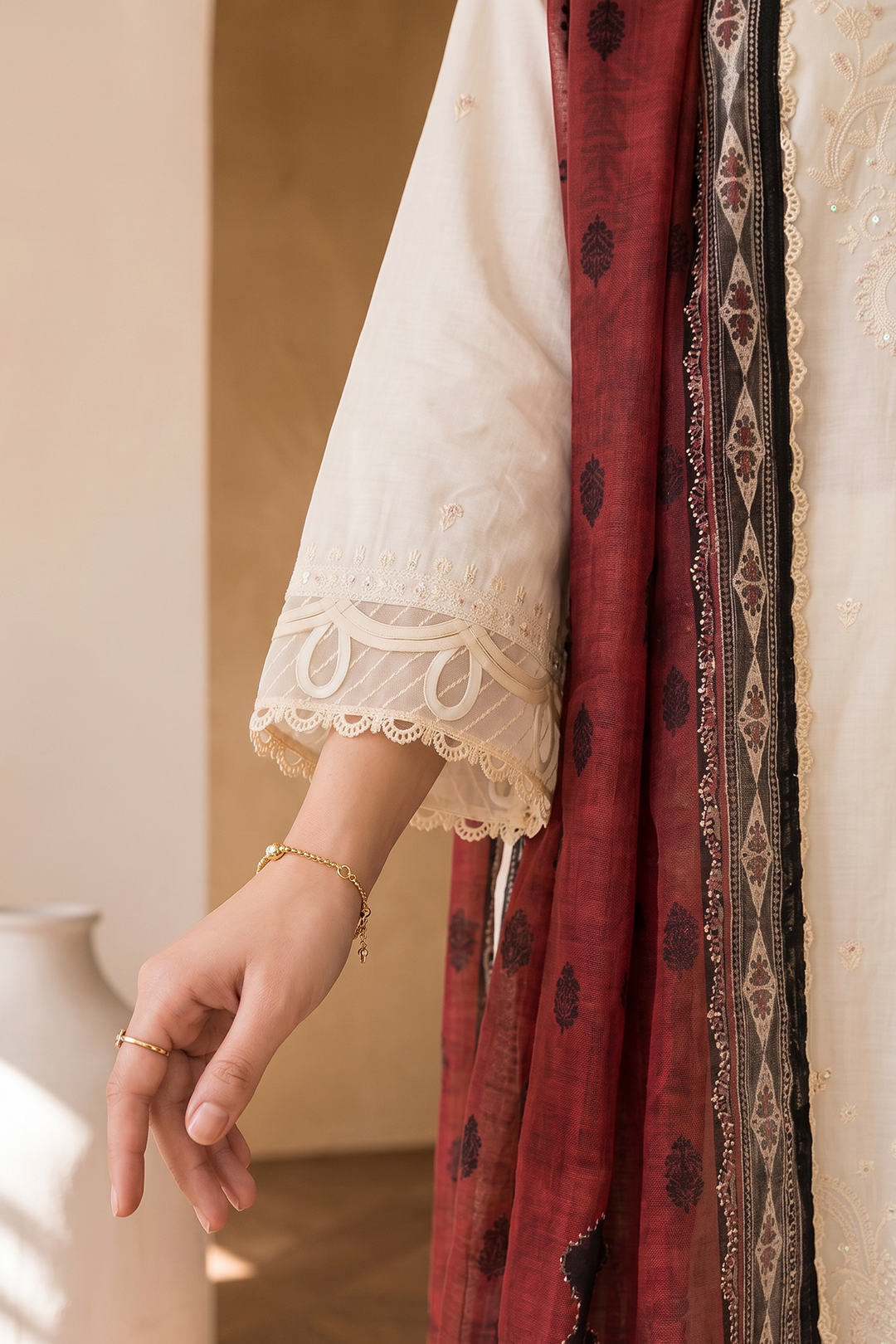 Embroidered Shirt Shalwar Dupatta - 0059