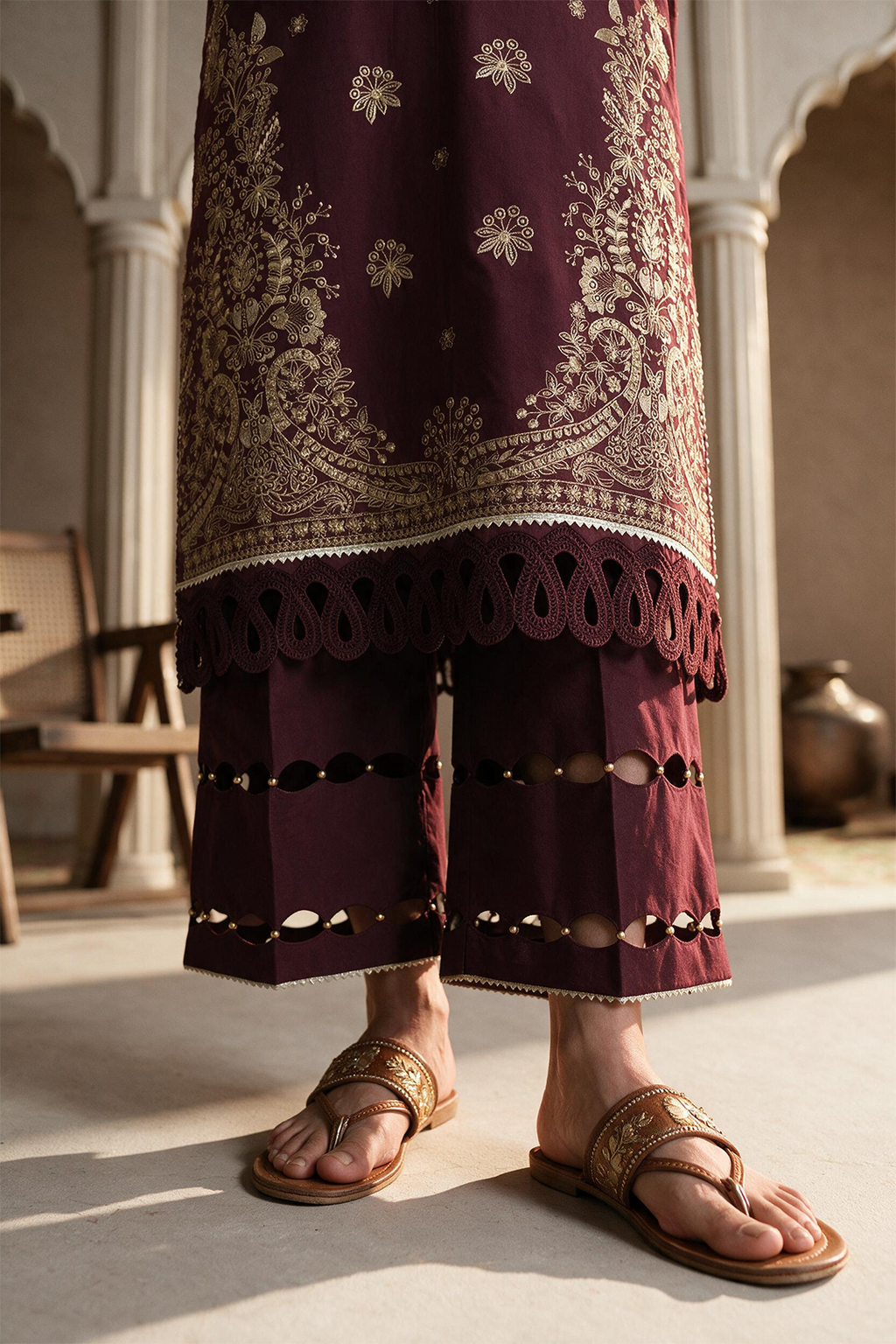 Embroidered Shirt Shalwar Dupatta - 0060