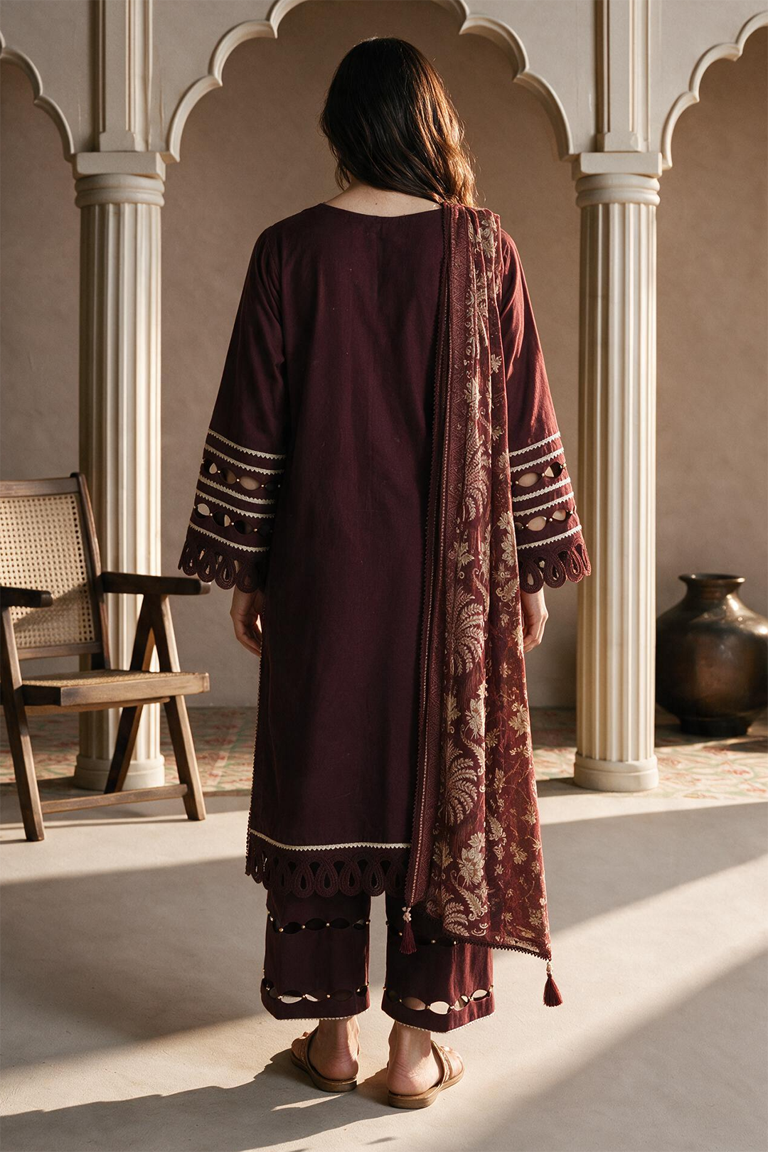 Embroidered Shirt Shalwar Dupatta - 0060