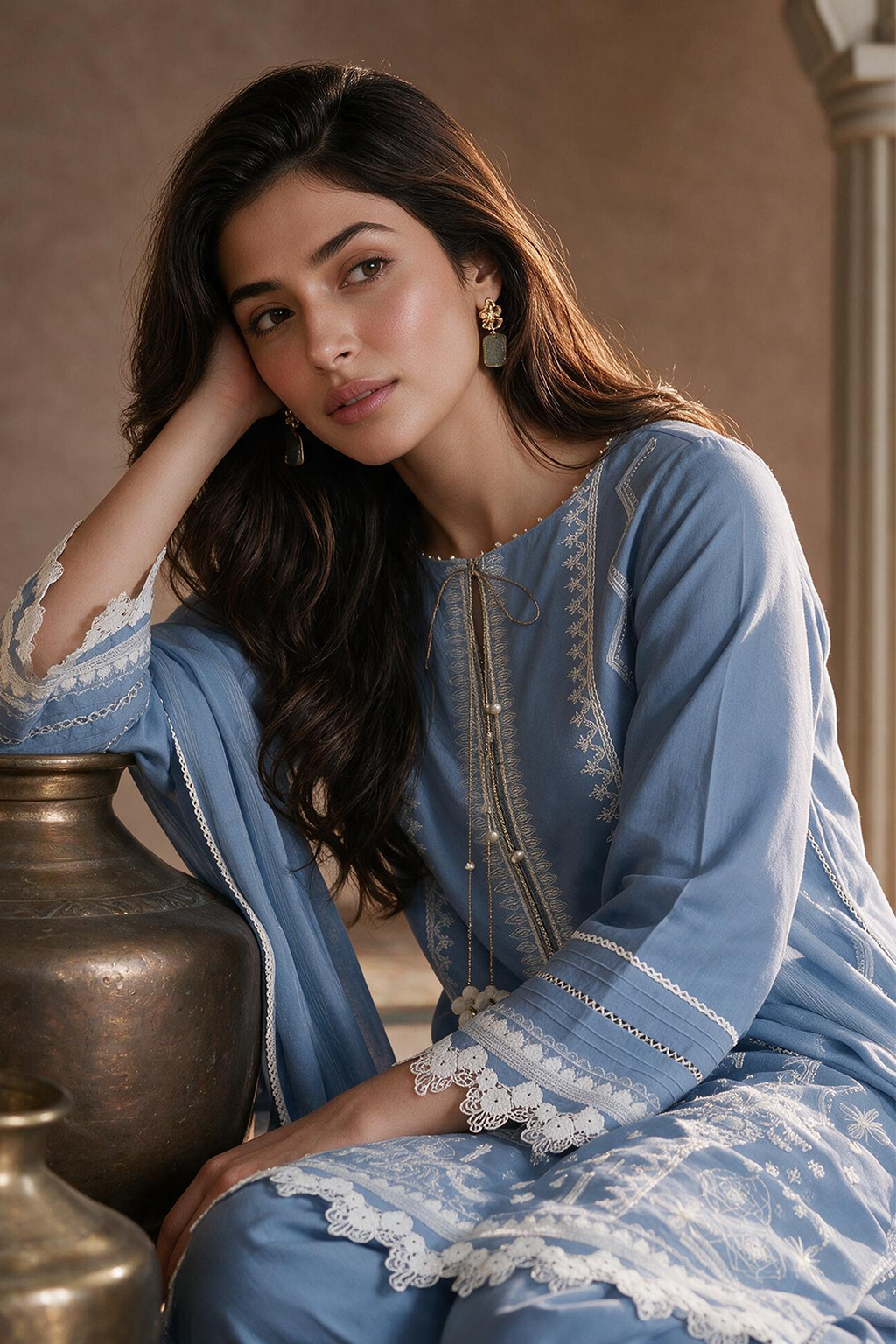 Embroidered Shirt Shalwar Dupatta - 0062
