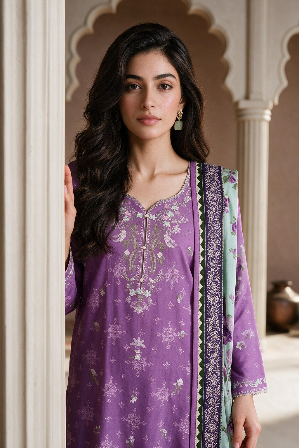Embroidered Shirt Shalwar Dupatta - 0063