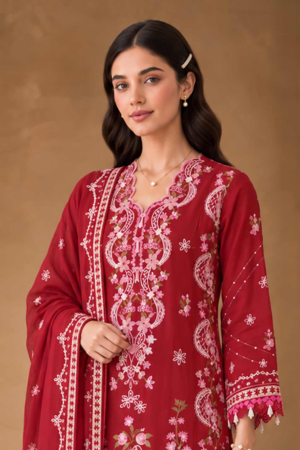 Embroidered Shirt Shalwar Dupatta - 0064