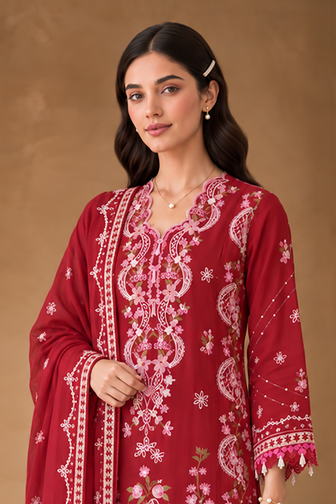 Embroidered Shirt Shalwar Dupatta - 0064