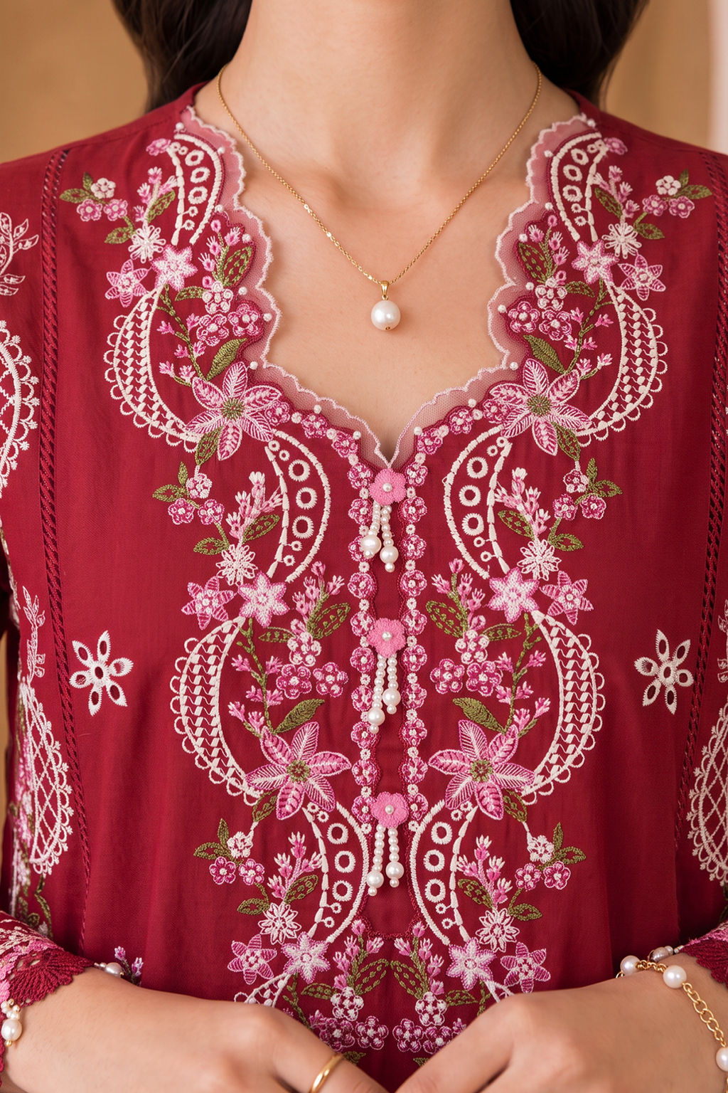 Embroidered Shirt Shalwar Dupatta - 0064