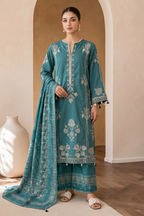 Embroidered Shirt Shalwar Dupatta - 0065