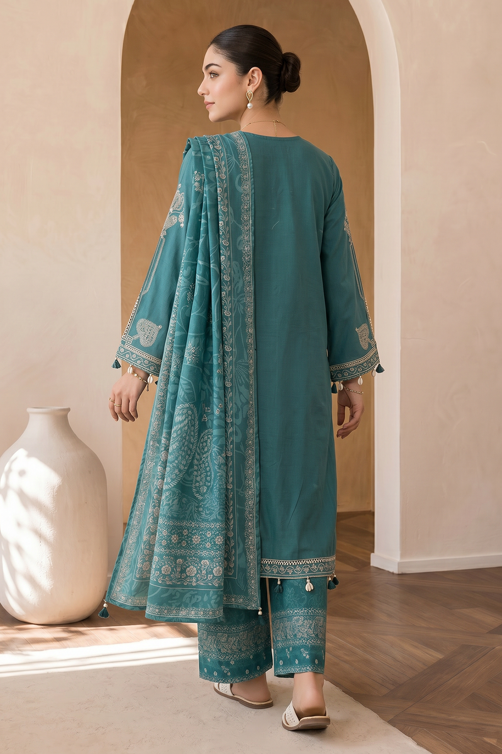 Embroidered Shirt Shalwar Dupatta - 0065