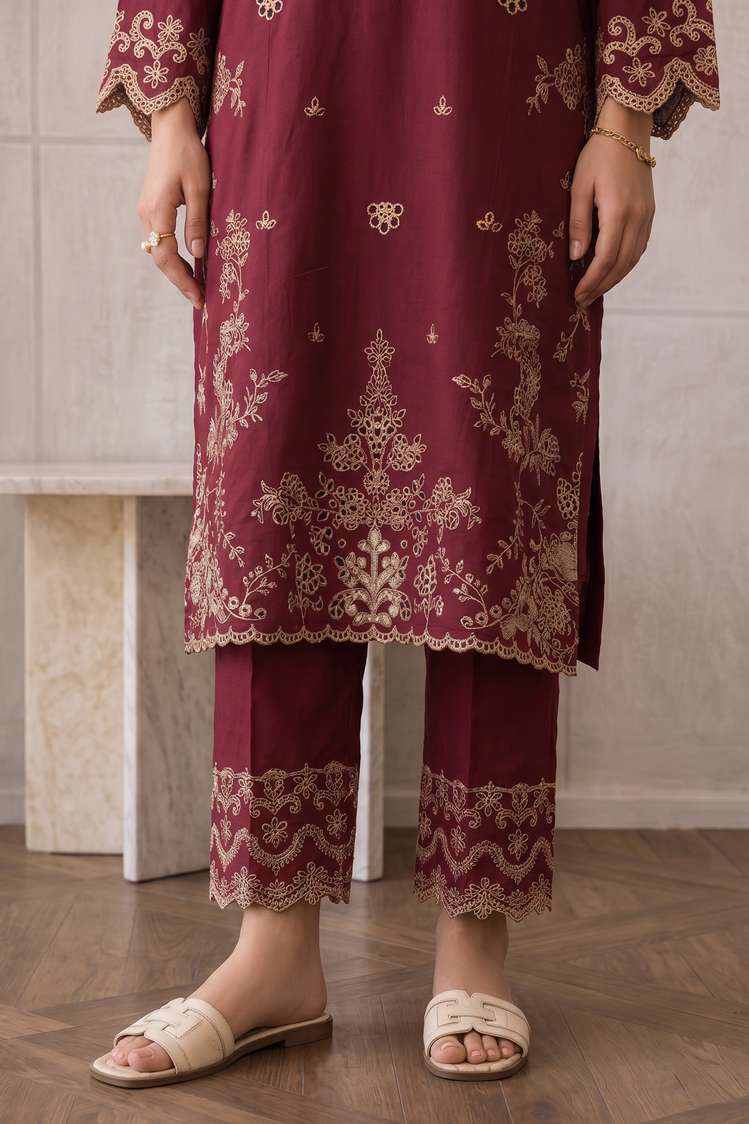 Embroidered Shirt Shalwar Dupatta - 0067
