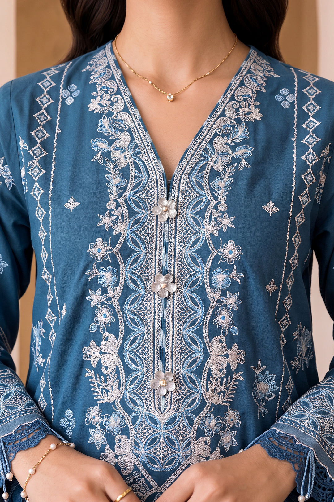 Embroidered Shirt Shalwar Dupatta - 0072