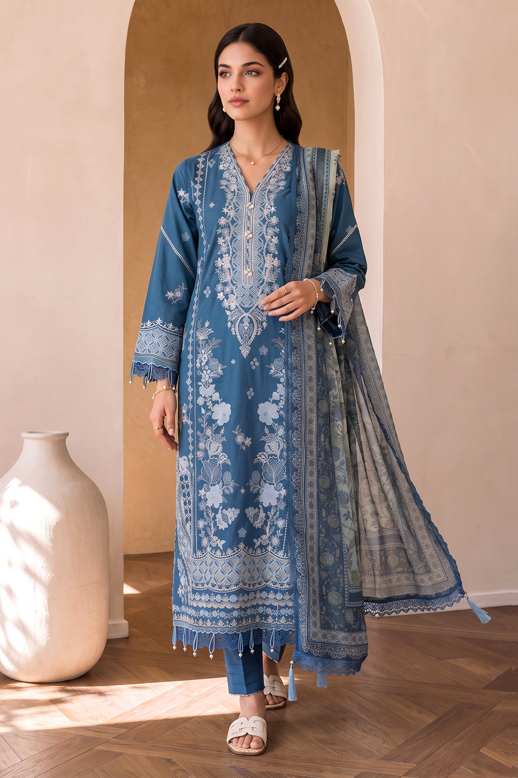 Embroidered Shirt Shalwar Dupatta - 0072