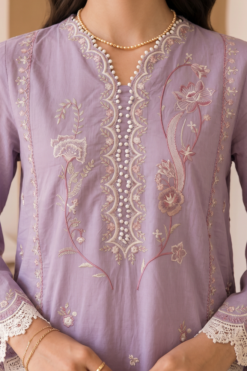 Embroidered Shirt Shalwar Dupatta - 0075